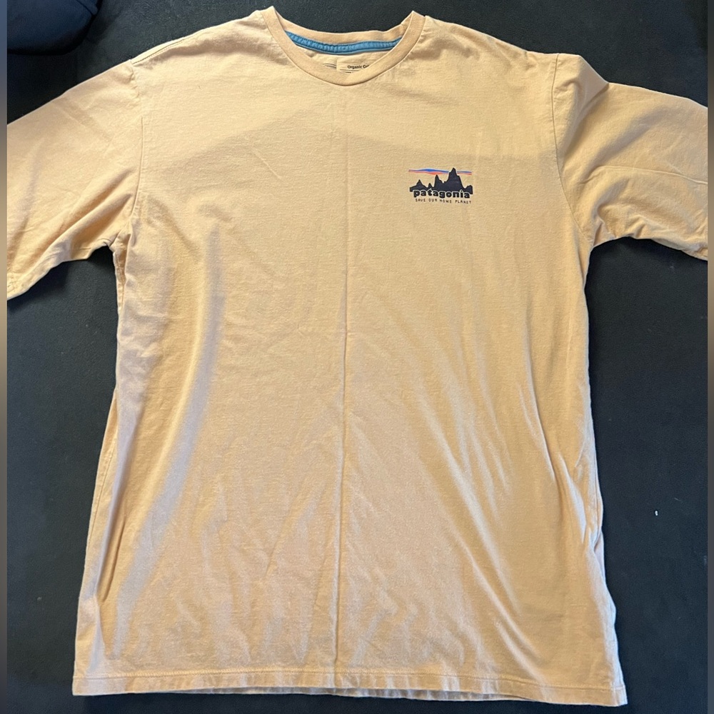 Patagonia Men's size small Beige short Sleeve Tee